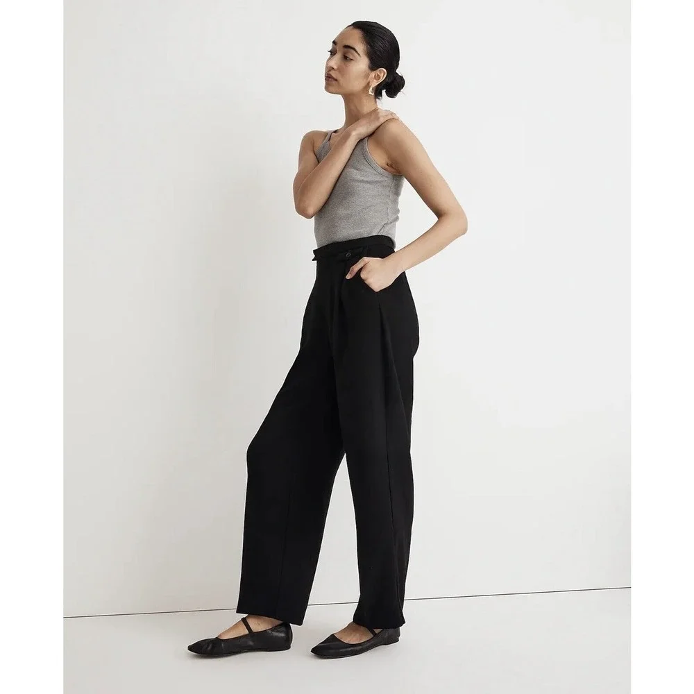 Madewell Rosedale Crepe Pant 4 High Rise Straight Leg Wrinkle Resistant - Picture 3 of 13